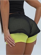 tanie Spodenki biegowe-Damskie Spodenki do biegania Spodenki na siłownię Spodenki do jogi Ściągana na sznurek 2 w 1 z wkładką Doły Obuwie sportowe Oddychający Szybkie wysychanie Odvádí pot Joga Zdatność Trening w siłowni