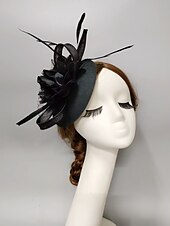 preiswerte Faszinator-Fascinators Kentucky Derby Hut Kopfbedeckung Kopfbedeckung Federn Netzschleier Hut Herbsthochzeit Damentag Cocktail Royal Astcot mit Kappe Blumenkopfbedeckung Kopfbedeckung