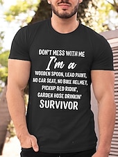 preiswerte Herren -Grafik -T -Shirt-Herren Buchstabe Grafikdrucke T Shirt Grafischen T-Shirt Baumwolle Kurze Ärmel Grafik Hemd Schwarz Wein Marinenblau Bequemes T-Shirt Urlaub Straße Modedesigner-Kleidung