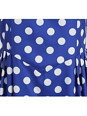 preiswerte Kleider-Retro Vintage 1950er Rockabilly Knielang Swing-Kleid Ausgestelltes Kleid Ärmellos Tupfen Kostüm Damen Karneval Maskerade Party / Abend Alltagskleidung Lässig Erwachsene Kleid Frühling &amp; Sommer