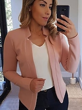 levne Blazery a obleky-dámský nový módní sako s dlouhým rukávem kardigan ležérní sako top