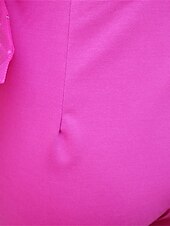 billiga festoveraller-Dam Vanligt Jumpsuits Elegant Ensfärgat Långärmad V-hals Hög midja Bröllop Fest Normal Blå Fuchsia Grön Vår