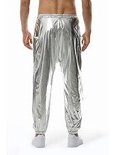 preiswerte Freizeithosen-Herren Jogginghose Jogger Hose Hosen Freizeithose Paillettenhose Elastische Taille Elastischer Ärmelbund Einfarbig Windundurchlässig Atmungsaktiv In voller Länge Casual Ausgehkleidung Athleisure