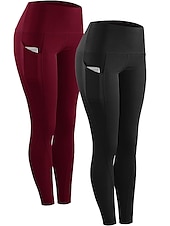 abordables Leggings et collants de yoga-Femme Pantalon de compression Collant Legging Running Course avec poche téléphone Sous Vêtement Plein Air Athlétique Athleisure Hiver Respirable Doux Compression Aptitude Exercice Physique