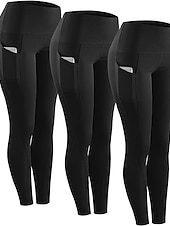 abordables Leggings et collants de yoga-Femme Pantalon de compression Collant Legging Running Course avec poche téléphone Sous Vêtement Plein Air Athlétique Athleisure Hiver Respirable Doux Compression Aptitude Exercice Physique