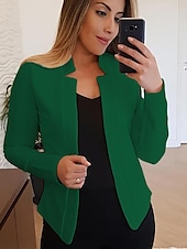 levne Blazery a obleky-dámský nový módní sako s dlouhým rukávem kardigan ležérní sako top