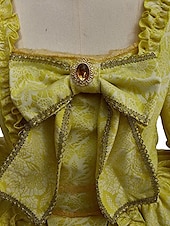 cheap Dresses-Vintage Rococo Victorian Renaissance Princess Colonial Period Prom Dress Women&#039;s Costume Vintage Cosplay Performance Party Halloween 3/4-Length Sleeve Maxi Princess Plus Size Dress Halloween