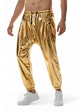 preiswerte Freizeithosen-Herren Jogginghose Jogger Hose Hosen Freizeithose Paillettenhose Elastische Taille Elastischer Ärmelbund Einfarbig Windundurchlässig Atmungsaktiv In voller Länge Casual Ausgehkleidung Athleisure