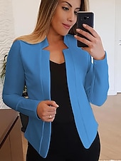 levne Blazery a obleky-dámský nový módní sako s dlouhým rukávem kardigan ležérní sako top