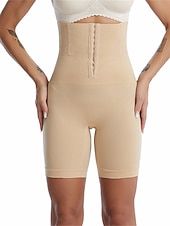 cheap Thigh Slimmers-Women's Plus Size Shapewear Waist Trainer Body Shaper Pure Color Sport Casual Comfort Home Daily Going out Nylon Breathable Summer Spring Home Outfits