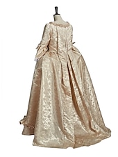 cheap Dresses-Vintage Rococo Victorian Renaissance Princess Colonial Period Prom Dress Women&#039;s Costume Vintage Cosplay Performance Party Halloween 3/4-Length Sleeve Maxi Princess Plus Size Dress Halloween