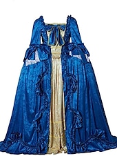 cheap Dresses-Vintage Rococo Victorian Renaissance Princess Colonial Period Prom Dress Women&#039;s Costume Vintage Cosplay Performance Party Halloween 3/4-Length Sleeve Maxi Princess Plus Size Dress Halloween