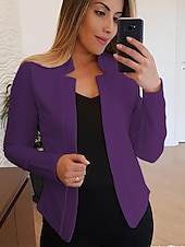 levne Blazery a obleky-dámský nový módní sako s dlouhým rukávem kardigan ležérní sako top