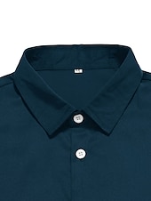 economico camicia da uomo con bottoni-Per uomo Camicia Camicia estiva Camicia con bottoni Maglietta informale Nero Vino Rosso Blu Marrone Manica lunga Color Block Bavero Strada Da mare Di base Abbigliamento Di tendenza Comodo