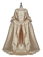 cheap Dresses-Vintage Rococo Victorian Renaissance Princess Colonial Period Prom Dress Women&#039;s Costume Vintage Cosplay Performance Party Halloween 3/4-Length Sleeve Maxi Princess Plus Size Dress Halloween