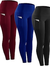 abordables Leggings et collants de yoga-Femme Pantalon de compression Collant Legging Running Course avec poche téléphone Sous Vêtement Plein Air Athlétique Athleisure Hiver Respirable Doux Compression Aptitude Exercice Physique
