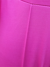 billiga festoveraller-Dam Vanligt Jumpsuits Elegant Ensfärgat Långärmad V-hals Hög midja Bröllop Fest Normal Blå Fuchsia Grön Vår