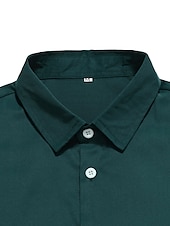 economico camicia da uomo con bottoni-Per uomo Camicia Camicia estiva Camicia con bottoni Maglietta informale Nero Vino Rosso Blu Marrone Manica lunga Color Block Bavero Strada Da mare Di base Abbigliamento Di tendenza Comodo