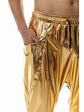 preiswerte Freizeithosen-Herren Jogginghose Jogger Hose Hosen Freizeithose Paillettenhose Elastische Taille Elastischer Ärmelbund Einfarbig Windundurchlässig Atmungsaktiv In voller Länge Casual Ausgehkleidung Athleisure
