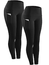 abordables Leggings et collants de yoga-Femme Pantalon de compression Collant Legging Running Course avec poche téléphone Sous Vêtement Plein Air Athlétique Athleisure Hiver Respirable Doux Compression Aptitude Exercice Physique