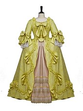 cheap Dresses-Vintage Rococo Victorian Renaissance Princess Colonial Period Prom Dress Women&#039;s Costume Vintage Cosplay Performance Party Halloween 3/4-Length Sleeve Maxi Princess Plus Size Dress Halloween