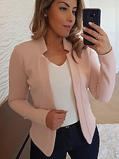 levne Blazery a obleky-dámský nový módní sako s dlouhým rukávem kardigan ležérní sako top