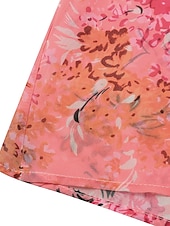 preiswerte Lässige Blumenkleider-damen swingkleid maxi langes kleid rosa langarm floral print frühling sommer tiefes v elegant boho 2022 s m l xl xxl xxxl