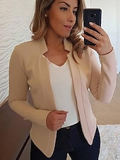 levne Blazery a obleky-dámský nový módní sako s dlouhým rukávem kardigan ležérní sako top