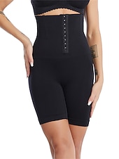 cheap Thigh Slimmers-Women's Plus Size Shapewear Waist Trainer Body Shaper Pure Color Sport Casual Comfort Home Daily Going out Nylon Breathable Summer Spring Home Outfits