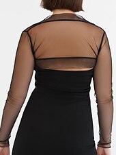 preiswerte Wraps für Hochzeitsgäste-Schals Damenumhang Elegant Rein Sonnenschutz Langarm Tüll Hochzeit Schals Mit Unifarbe Für Party Frühling &amp; Sommer