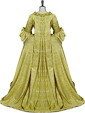 cheap Dresses-Vintage Rococo Victorian Renaissance Princess Colonial Period Prom Dress Women&#039;s Costume Vintage Cosplay Performance Party Halloween 3/4-Length Sleeve Maxi Princess Plus Size Dress Halloween