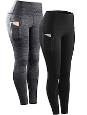 abordables Leggings et collants de yoga-Femme Pantalon de compression Collant Legging Running Course avec poche téléphone Sous Vêtement Plein Air Athlétique Athleisure Hiver Respirable Doux Compression Aptitude Exercice Physique