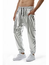 preiswerte Freizeithosen-Herren Jogginghose Jogger Hose Hosen Freizeithose Paillettenhose Elastische Taille Elastischer Ärmelbund Einfarbig Windundurchlässig Atmungsaktiv In voller Länge Casual Ausgehkleidung Athleisure