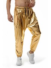 preiswerte Freizeithosen-Herren Jogginghose Jogger Hose Hosen Freizeithose Paillettenhose Elastische Taille Elastischer Ärmelbund Einfarbig Windundurchlässig Atmungsaktiv In voller Länge Casual Ausgehkleidung Athleisure