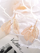 cheap Earrings-Women&#039;s Earrings Fashion Outdoor Leaf Earring