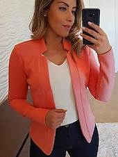 levne Blazery a obleky-dámský nový módní sako s dlouhým rukávem kardigan ležérní sako top
