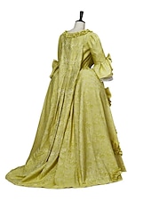 cheap Dresses-Vintage Rococo Victorian Renaissance Princess Colonial Period Prom Dress Women&#039;s Costume Vintage Cosplay Performance Party Halloween 3/4-Length Sleeve Maxi Princess Plus Size Dress Halloween