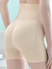 economico Mutandine modellanti-pantaloncini modellanti da donna con vita alta e scrunch, corti neri, semplici, completi per la casa