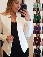 levne Blazery a obleky-dámský nový módní sako s dlouhým rukávem kardigan ležérní sako top