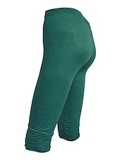 billiga Enkla Leggings-Dam Yogabyxor Solskydd Magkontroll Rumplyft Hög midja Yoga Kondition Gymträning Caprileggings Underdelar Violett Svart Vit sporter Sportkläder Hög Elasisitet Mager