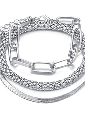 abordables Pulseras y brazaletes-Mujer Pulseras Moda Exterior Geometría Pulsera