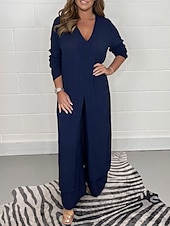 voordelige Tweedelige sets-Dames Pyjama Pyjamatop en broek Sets 2-delig Modieus Casual Zacht Heldere kleur T-shirt Pantalon Huis Dagelijks Bed Lange mouw V-Wire Zwart Wit Geel blauw Groen Zomer Lente