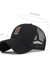 billiga Baseballkeps herr-Herr Snapback hatt Basebollkeps Trucker Hat Mesh Keps Svart Vit Polyester Mesh baksida Resor Strandstil Utomhus Semester Slät Justerbara Solskyddskräm Andningsfunktion Mode