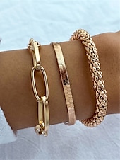 abordables Pulseras y brazaletes-Mujer Pulseras Moda Exterior Geometría Pulsera