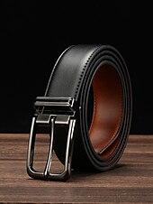 זול חגורות לגברים-בגדי ריקוד גברים Dress Belt חגורת עור חגורת ראצ&#039;ט חגורה מזדמנת שחור 1 # שחור 2 # עור פרה מסוגנן יום יומי ג&#039;ֶנטֶלמֶן אחיד לבוש יומיומי ליציאה סוף שבוע
