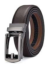 levne Pánské opasky-Pánské Kožený pásek Řemen s ráčnou Hovězí kůže retro tradiční Bez vzoru Černá Kávová Denní nošení Jdeme ven Víkend