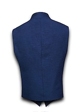 preiswerte Men&#039;s Vest-Herren Weste Hochzeit Geschäft Täglich Geschäftlich Brautkleider schlicht Frühling Herbst Tasche Polyester Atmungsaktiv Glatt Einreihiger Verschluss V Ausschnitt Regular Fit Marinenblau Weste
