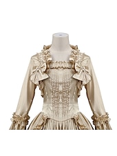 ieftine Rochii-Rococo Βικτωριανής Εποχής secolul al 18-lea Rochii Costum de petrecere Mascaradă Mânecă cu volan Maria Antonietta Mărime Plus Size Haine Bal Pentru femei Fete Regal Halloween Mascaradă Carnaval