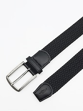 preiswerte Herren-Gürtel-Herrengürtel, schlicht, lässig, Polyester-Stretch-Strick-Schnallengürtel, modisches Geschenk für Freund und Vater
