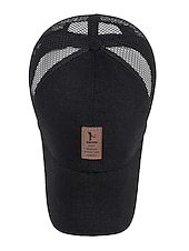 billiga Baseballkeps herr-Herr Snapback hatt Basebollkeps Trucker Hat Mesh Keps Svart Vit Polyester Mesh baksida Resor Strandstil Utomhus Semester Slät Justerbara Solskyddskräm Andningsfunktion Mode